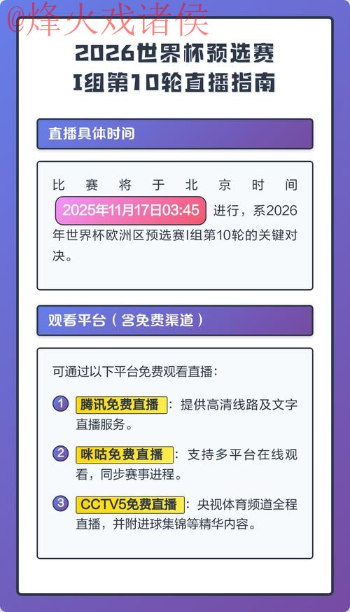 2026世界杯直播免费高清观看指南